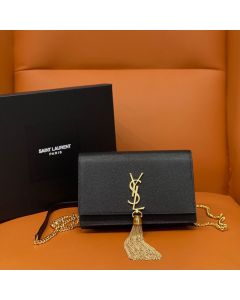 YSL KATE SMALL TASSEL IN GRAIN DE POUDRE EMBOSSED LEATHER