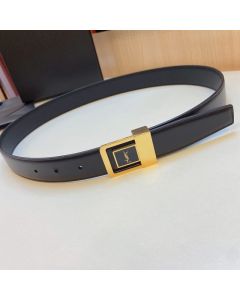 YSL LA 66 BUCKLE BELT IN LACQUERED LEATHER