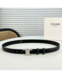 Celine Medium Triomphe Belt in Taurillon Leather
