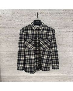 Celine overshirt in checked cashmere