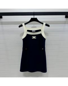 Celine mini Triomphe dress in wool jersey