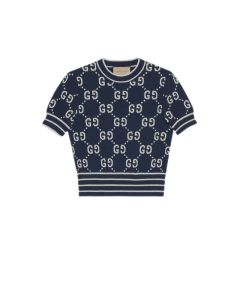 Gucci GG cotton jacquard top