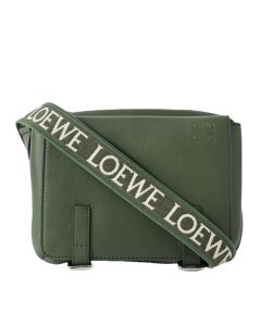 LOEWE XS Military messenger bag in supple smooth calfskin and jacquard