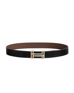Hermès H au Carre belt buckle & Reversible leather strap 32 mm