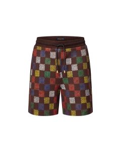 LV Jacquard Damier Cotton Jersey Shorts