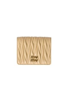 MIU MIU Small matelassé nappa leather wallet