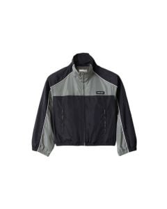 MIU MIU Technical silk zipper blouson jacket