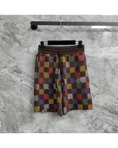LV Jacquard Damier Cotton Jersey Shorts
