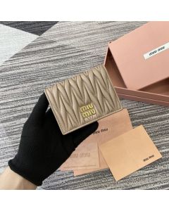 MIU MIU Small matelassé nappa leather wallet