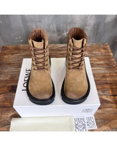 LOEWE Sierra combat boot in suede
