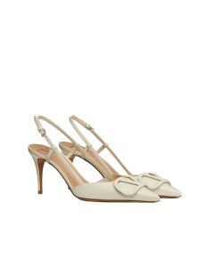 Valentino VLOGO SIGNATURE PATENT LEATHER SLINGBACK PUMP 