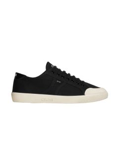 CELINE ALAN AS-01 LOW LACE-UP SNEAKER in CANVAS AND CALFSKIN