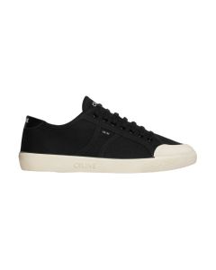CELINE ALAN AS-01 LOW LACE-UP SNEAKER in CANVAS AND CALFSKIN