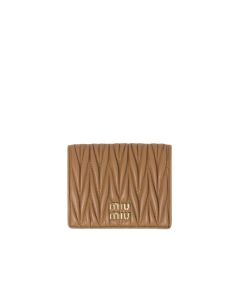 MIU MIU Small matelassé nappa leather wallet