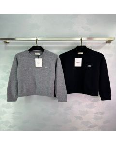Celine triomphe crew neck sweater in wool and cashmere