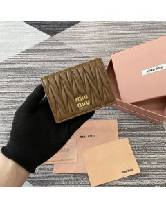 MIU MIU Small matelassé nappa leather wallet