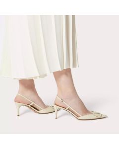 Valentino VLOGO SIGNATURE PATENT LEATHER SLINGBACK PUMP 