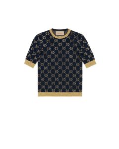 Gucci GG cotton lamé top