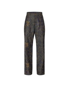 LV Embroidered Denim Pants