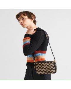 Prada Symbole embroidered fabric bag