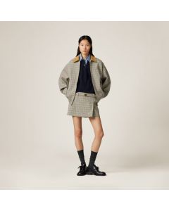 MIU MIU Checked double weave blouson jacket