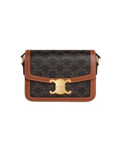 Celine TEEN TRIOMPHE BAG IN TRIOMPHE CANVAS AND CALFSKIN