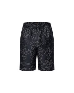LV Printed Silk Shorts