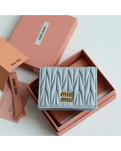 MIU MIU Small matelassé nappa leather wallet