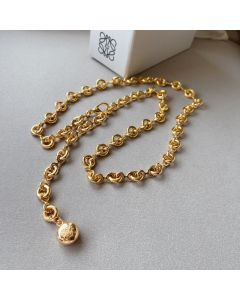 LOEWE Donut chain belt in brass