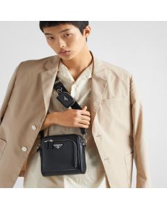 Prada Leather shoulder bag with pouch