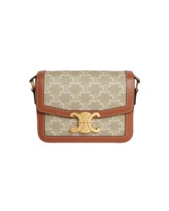 Celine TEEN TRIOMPHE BAG IN TRIOMPHE CANVAS AND CALFSKIN