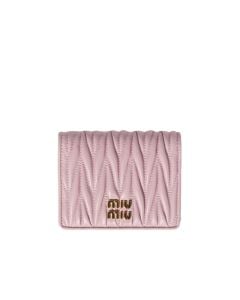 MIU MIU Small matelassé nappa leather wallet