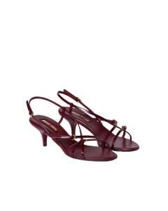 MIU MIU Patent leather sandals with buckles