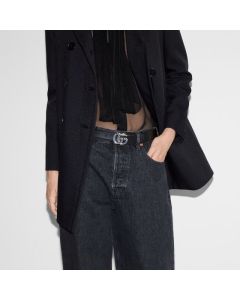 Gucci GG Marmont thin belt with crystals