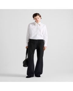 Prada Embroidered poplin shirt