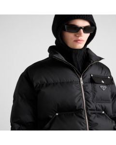 Prada Cropped Re-Nylon down jacket