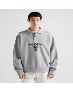 Prada Long-sleeved cotton polo shirt