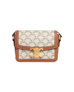 Celine TEEN TRIOMPHE BAG IN TRIOMPHE CANVAS AND CALFSKIN