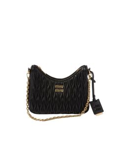 MIU MIU Matelassé nappa leather shoulder bag