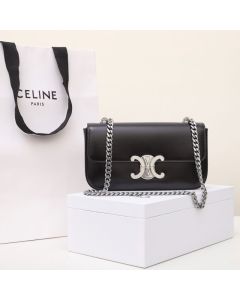 Celine CHAIN SHOULDER BAG CLAUDE IN SHINY CALFSKIN