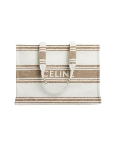 LARGE CABAS THAIS IN STRIPED TEXTILE WITH CELINE JACQUARD