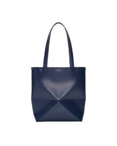LOEWE Medium Puzzle Fold tote in shiny calfskin