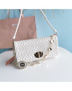 Miu Miu Iconic Crystal Cloqué Nappa leather bag