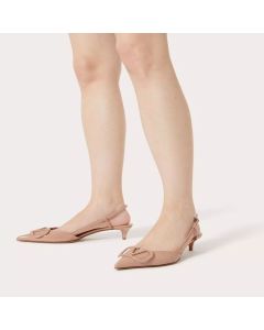 Valentino VLogo Signature Patent Leather Slingback Pump