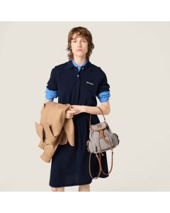 MIU MIU Canvas and leather backpack