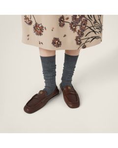 MIU MIU Ruches nappa leather loafers