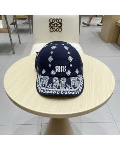 Miu Miu Printed cotton baseball cap