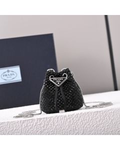 Prada Satin mini-pouch with crystals