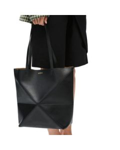 LOEWE Medium Puzzle Fold tote in shiny calfskin