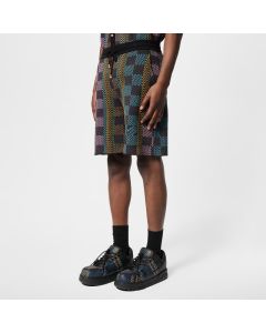 LV Damier Cotton Knit Shorts